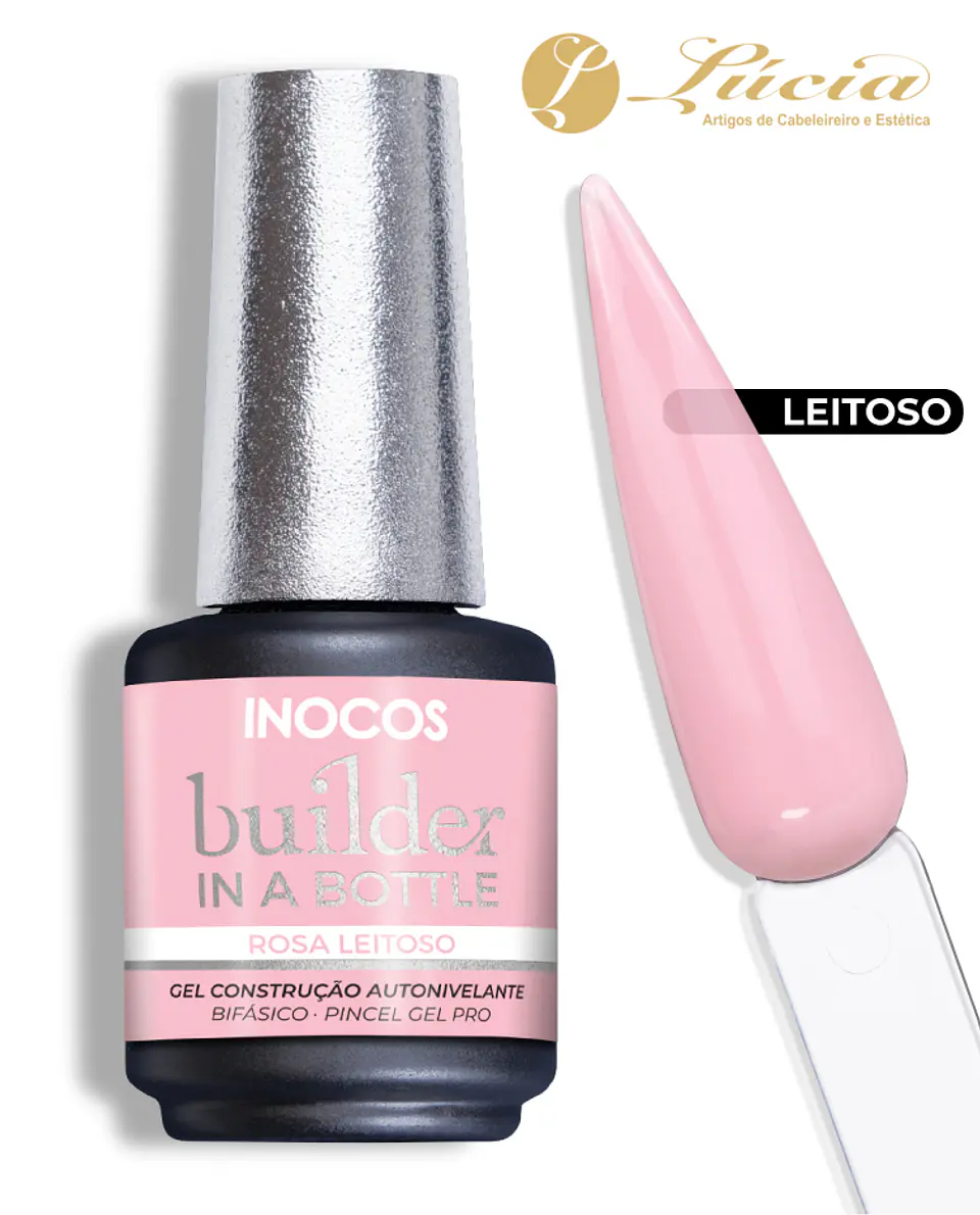 Inocos Gel Builder in a Bottle 15ml - Rosa Leitoso 1