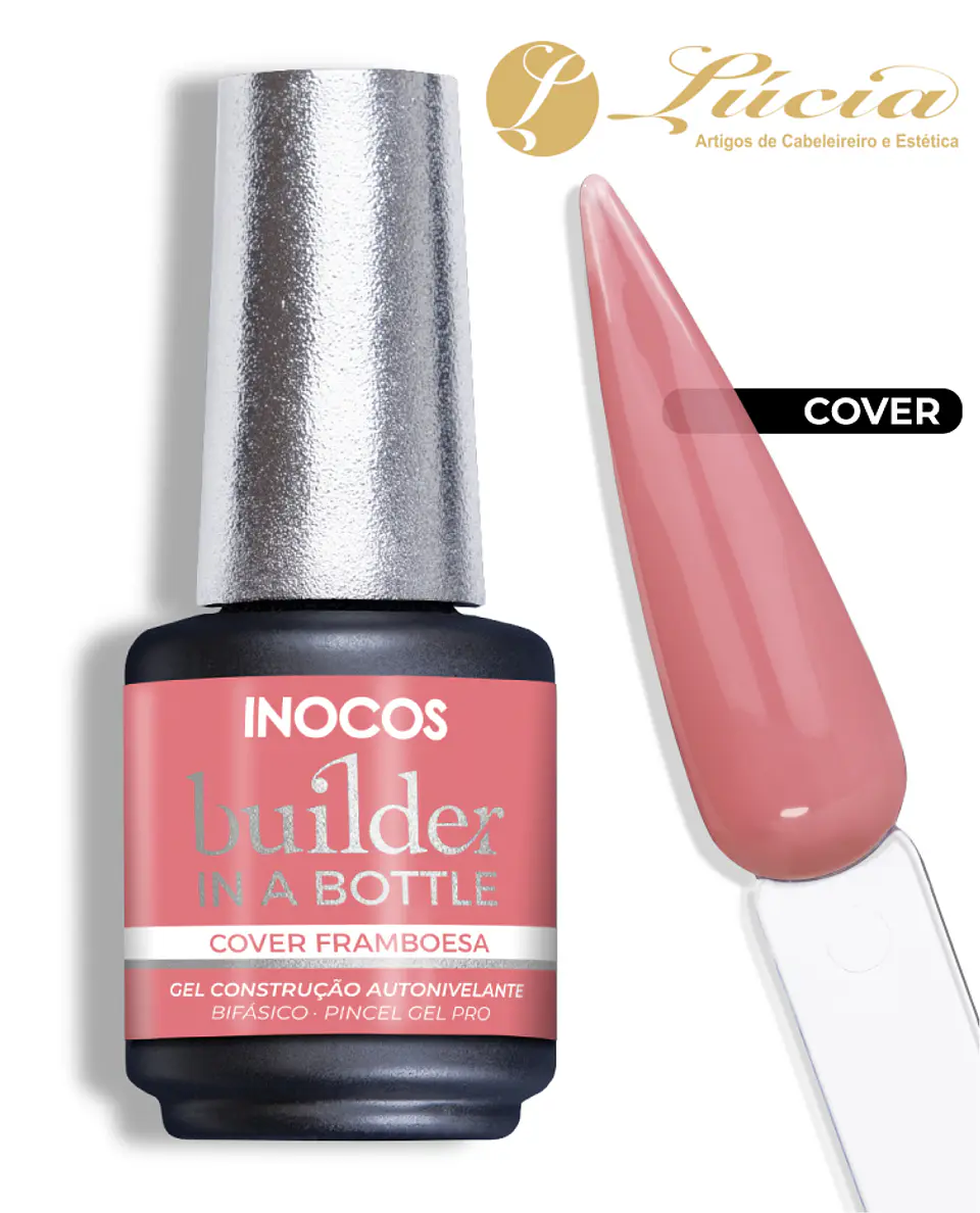 Inocos Gel Builder in a Bottle 15ml - Cover Framboesa 1