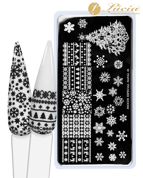 Stamping placa de carimbos para unhas Natal01