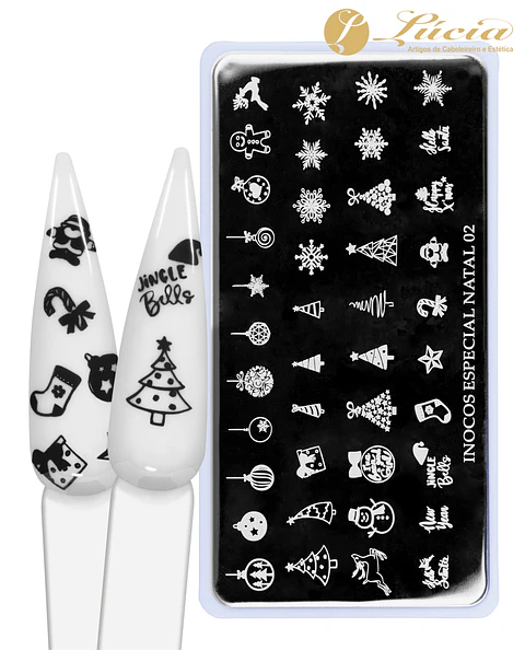 Stamping placa de carimbos para unhas Natal02