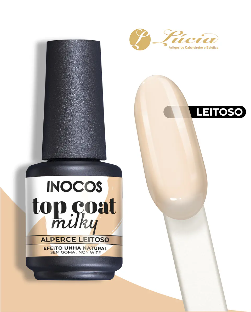 Inocos Top Coat Milky Alperce Leitoso 15ml 1