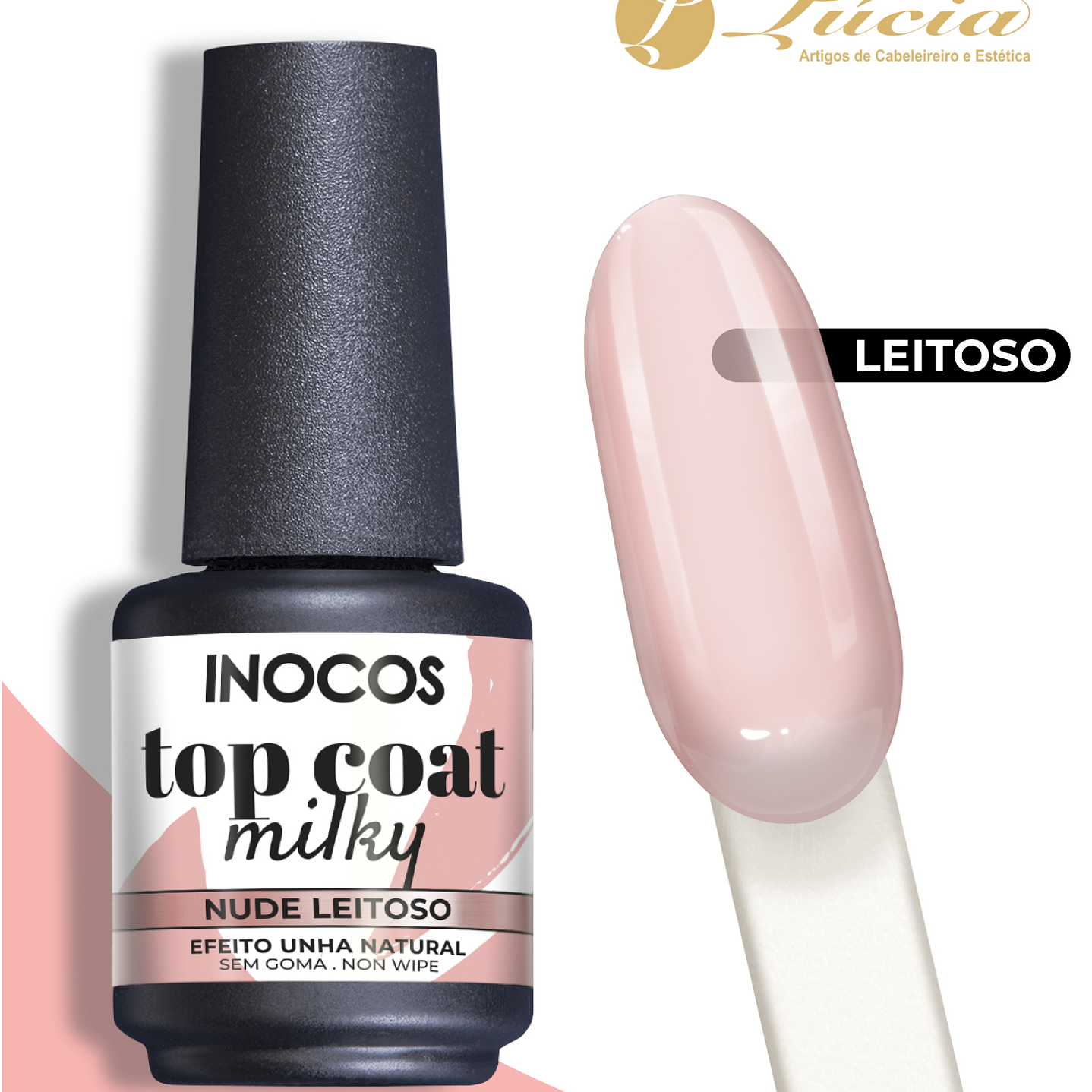 Top Coat Milky Nude Leitoso 15ml