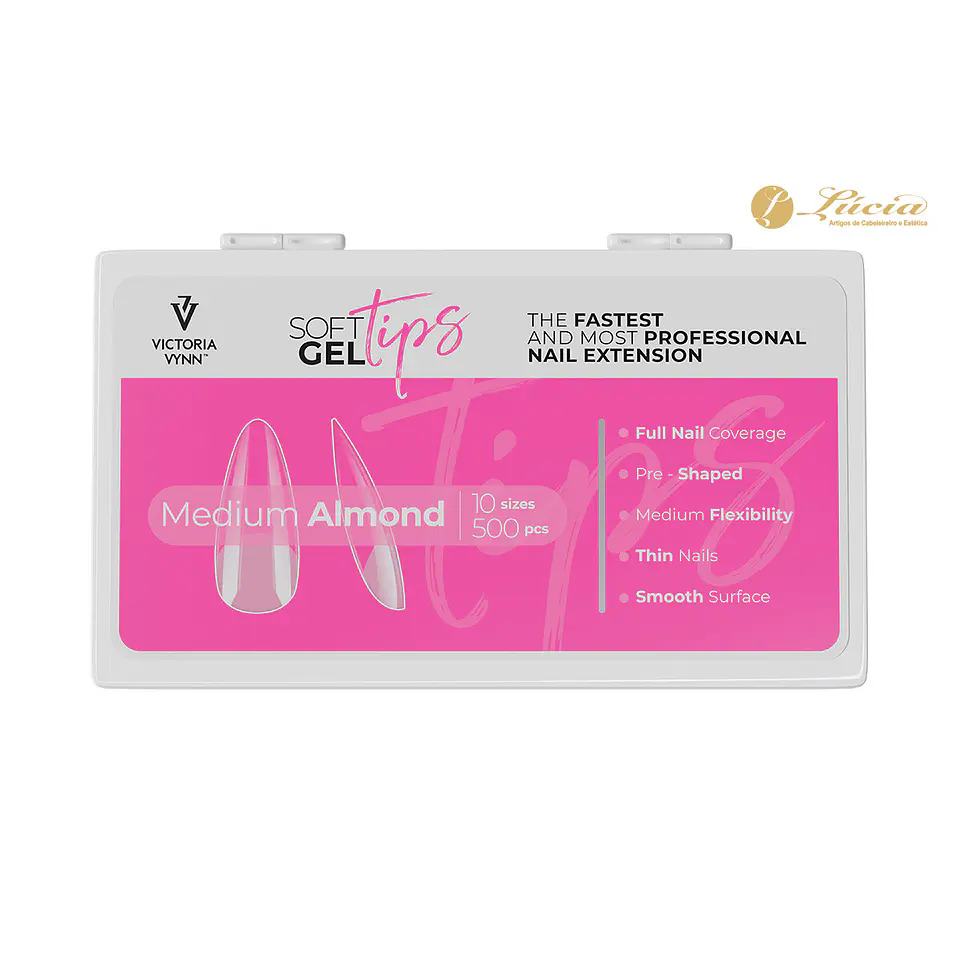 Kit Soft Gel Tips - Medium Almond 5