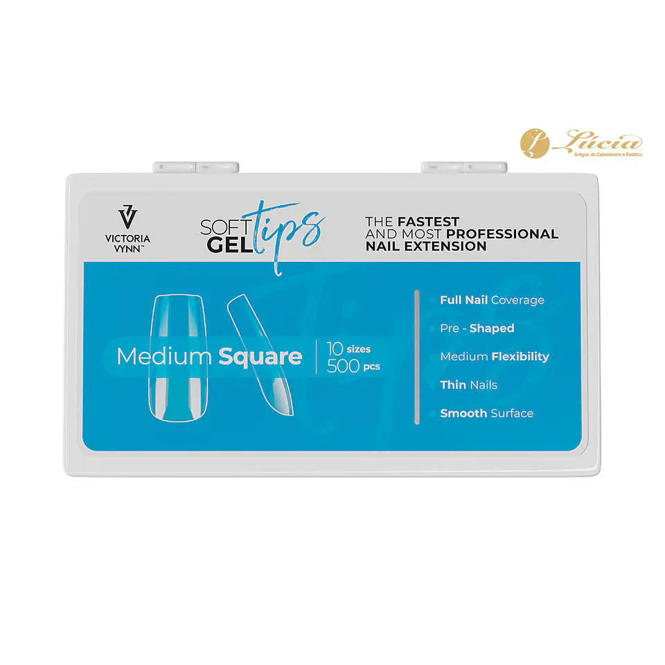 Kit Soft Gel Tips - Medium Square 4