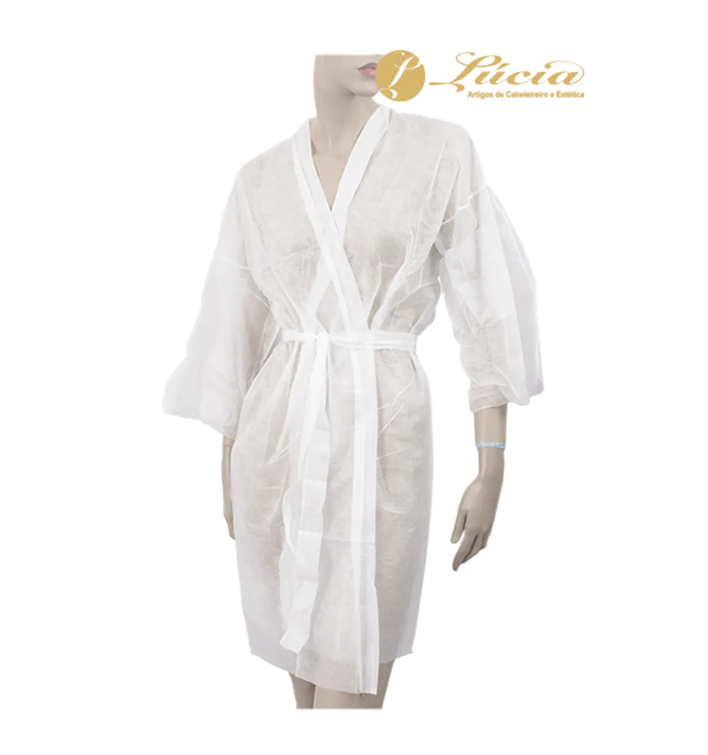 Bata Kimono em TNT (10u) - Branco 1