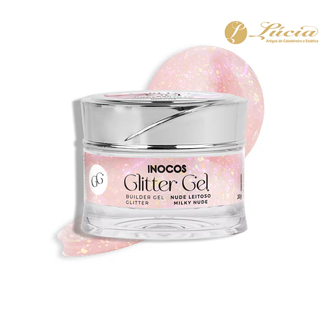 Inocos Glitter Gel Nude com Glitter 30gr