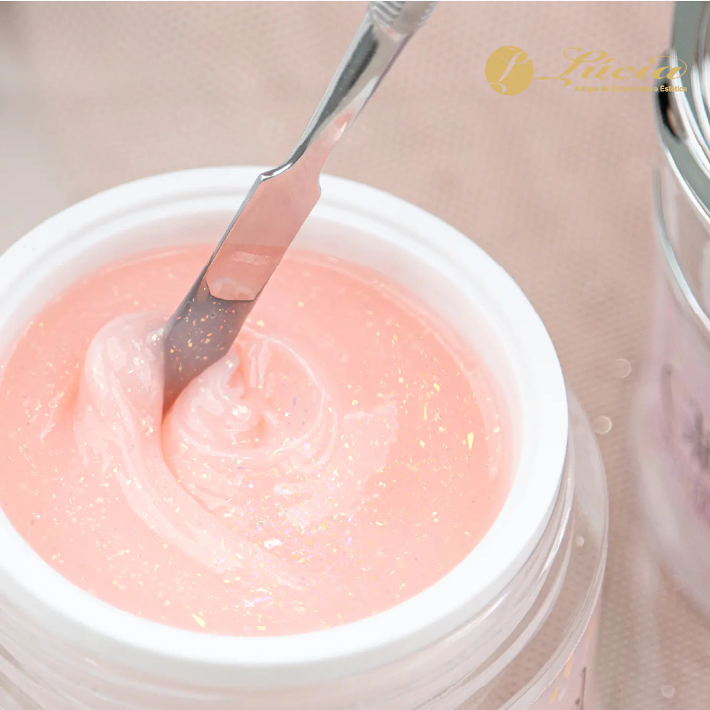 Inocos Glitter Gel Nude com Glitter 30gr 2