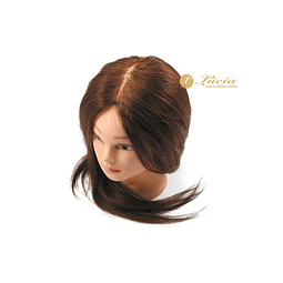Cabeça académica senhora cabelo 70% natural - 35cm