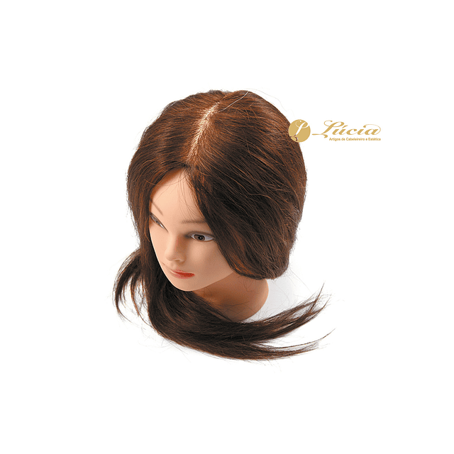 Cabeça académica senhora cabelo 70% natural - 35cm