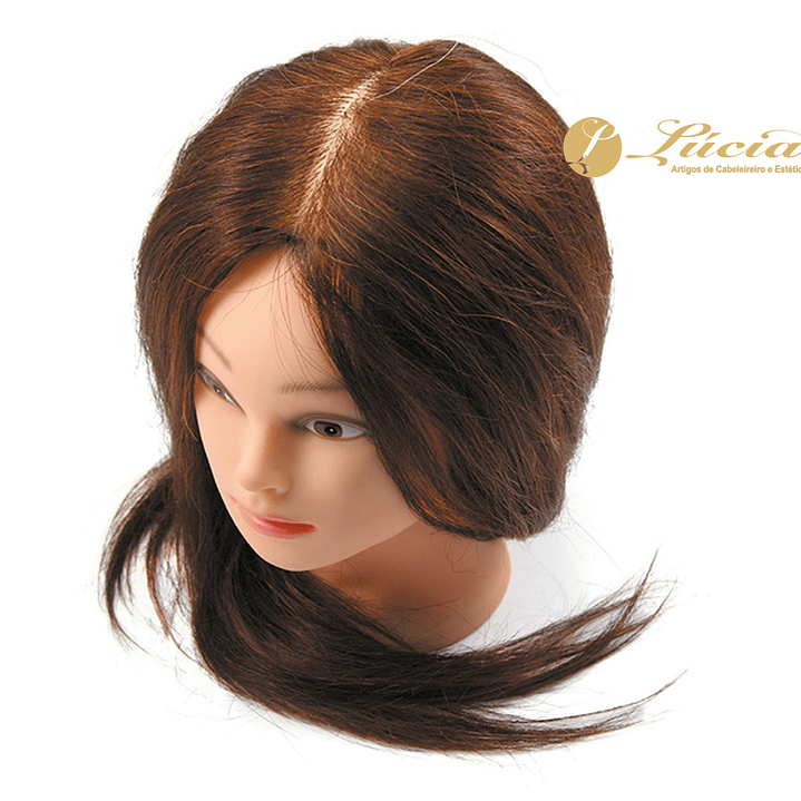 Cabeça académica senhora cabelo 70% natural - 35cm