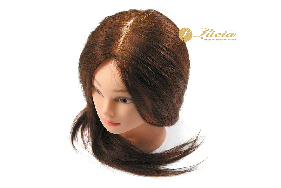 Cabeça académica senhora cabelo 70% natural - 35cm 1