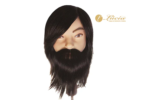 Cabeça académica homem c/barba 100% natural