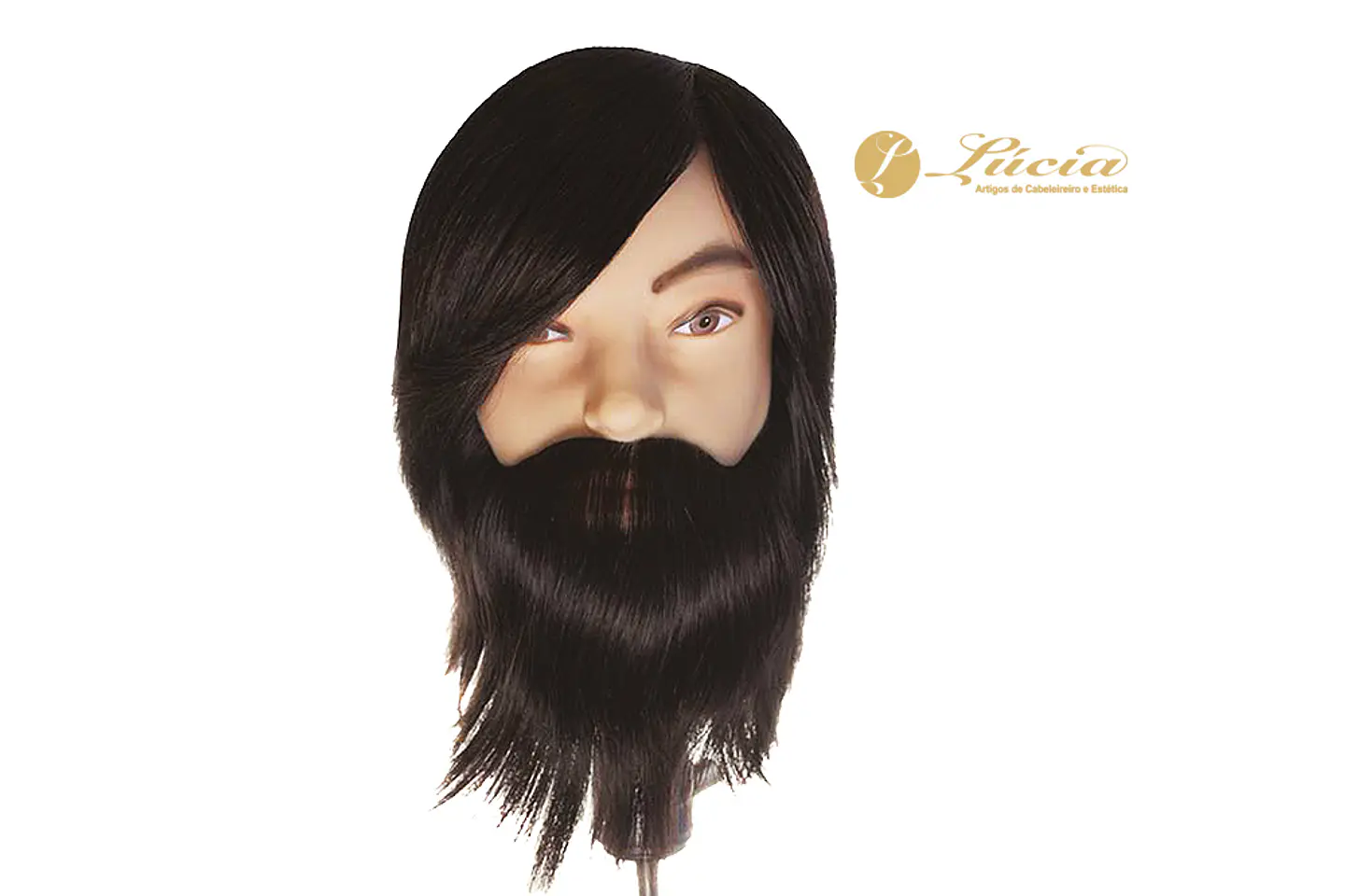 Cabeça académica homem c/barba 100% natural 1