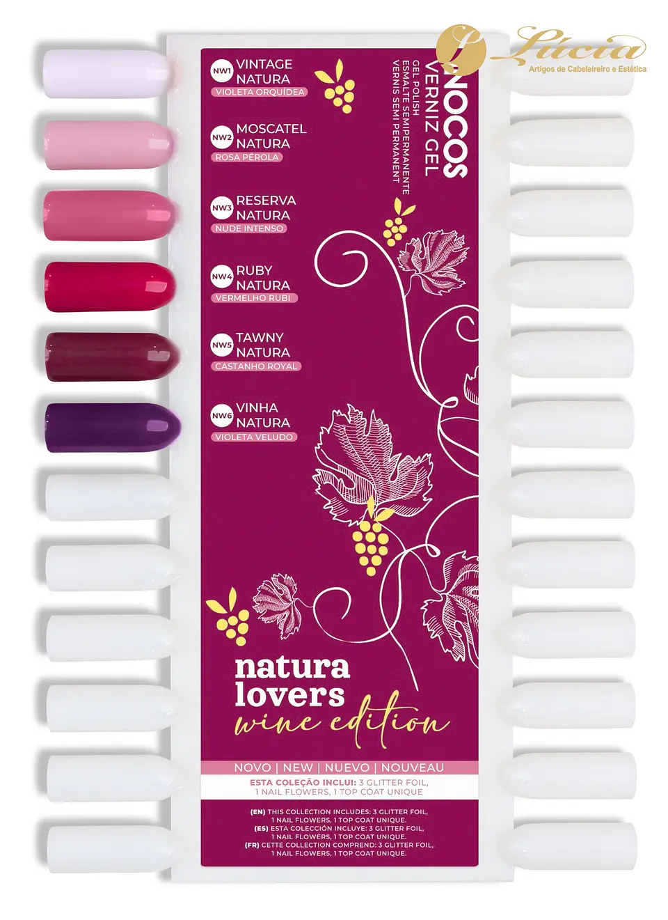 Coleção 6 cores verniz gel Inocos - Wine Edition 2