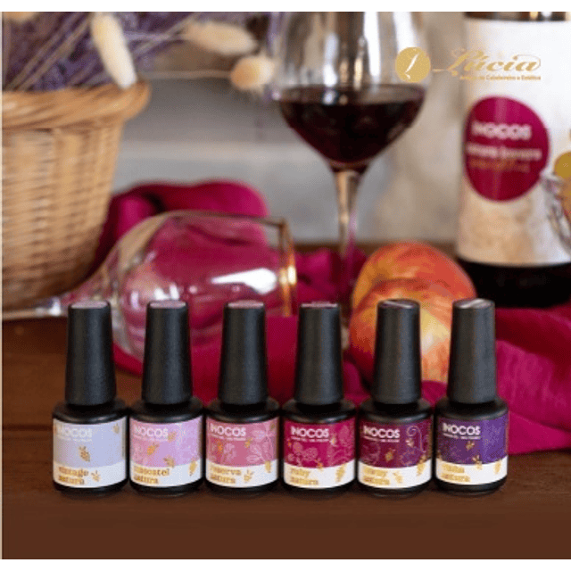 Coleção 6 cores verniz gel Inocos - Wine Edition