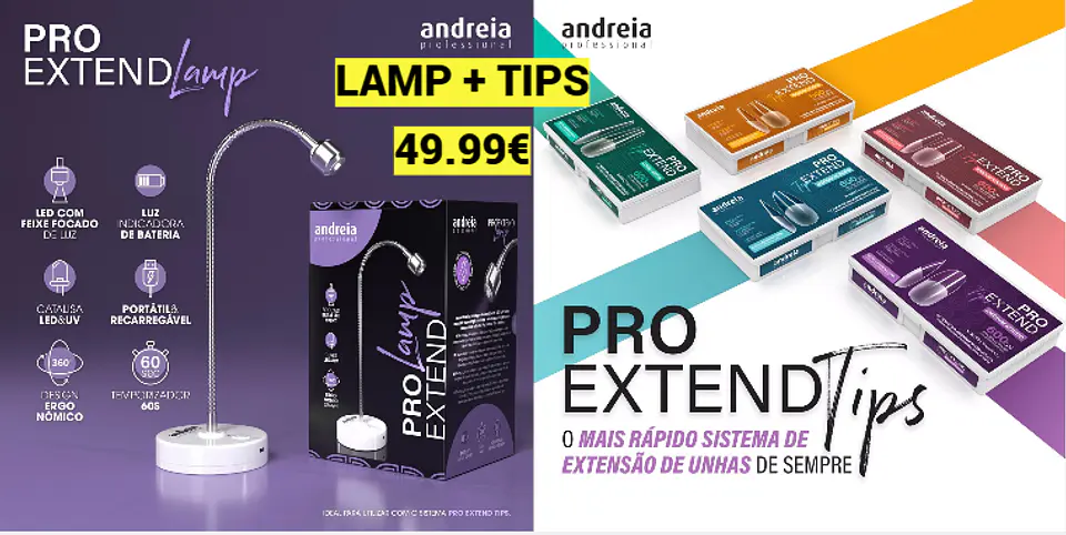 Andreia - Kit Lamp + Tips Pro Extend  1