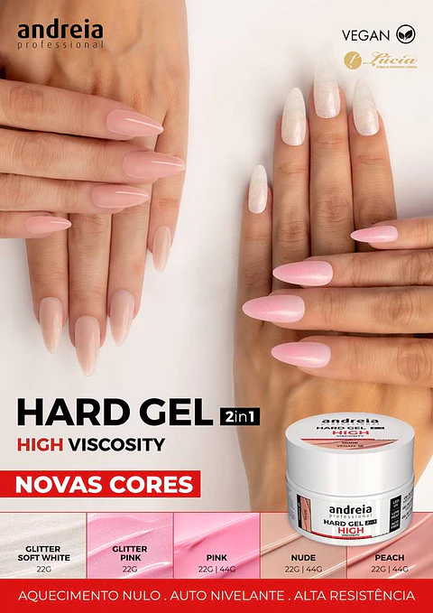 Andreia - Hard Gel 2 em 1 - Novas Cores