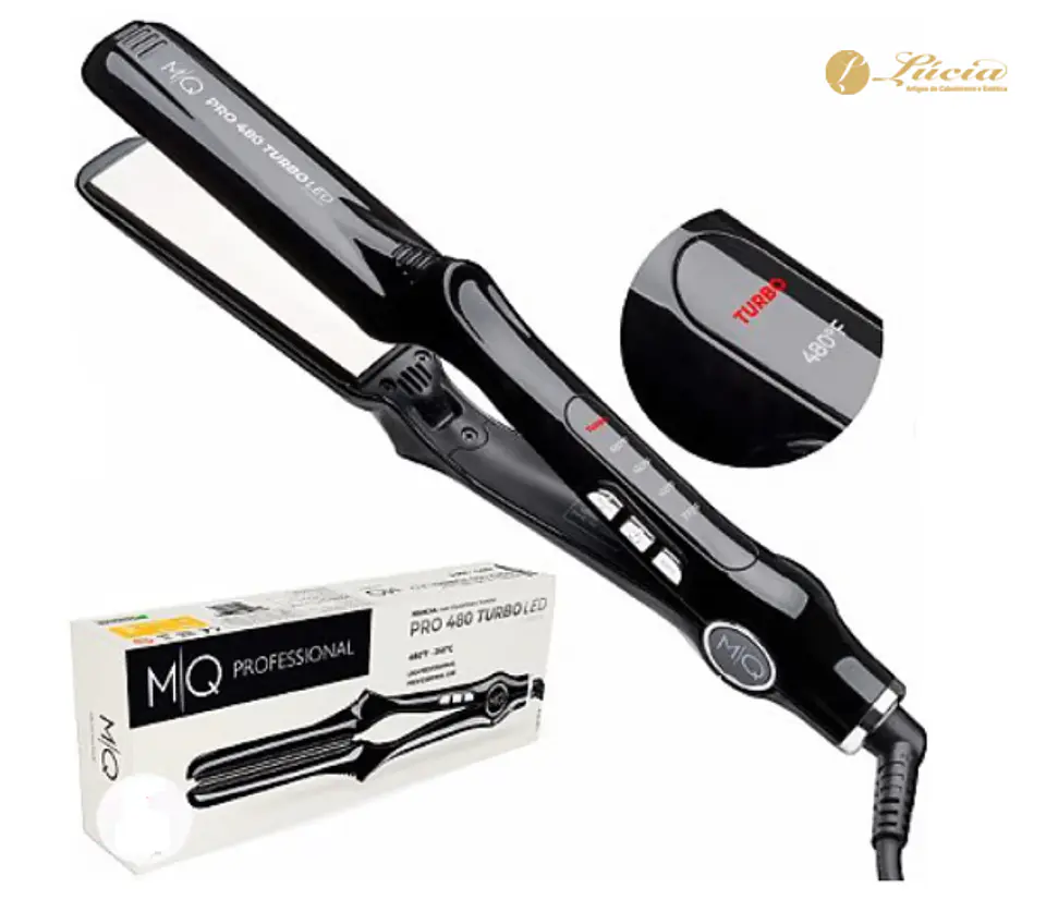 MQ Profissional - Prancha PRO 480TURBO LED TITANIUM 1