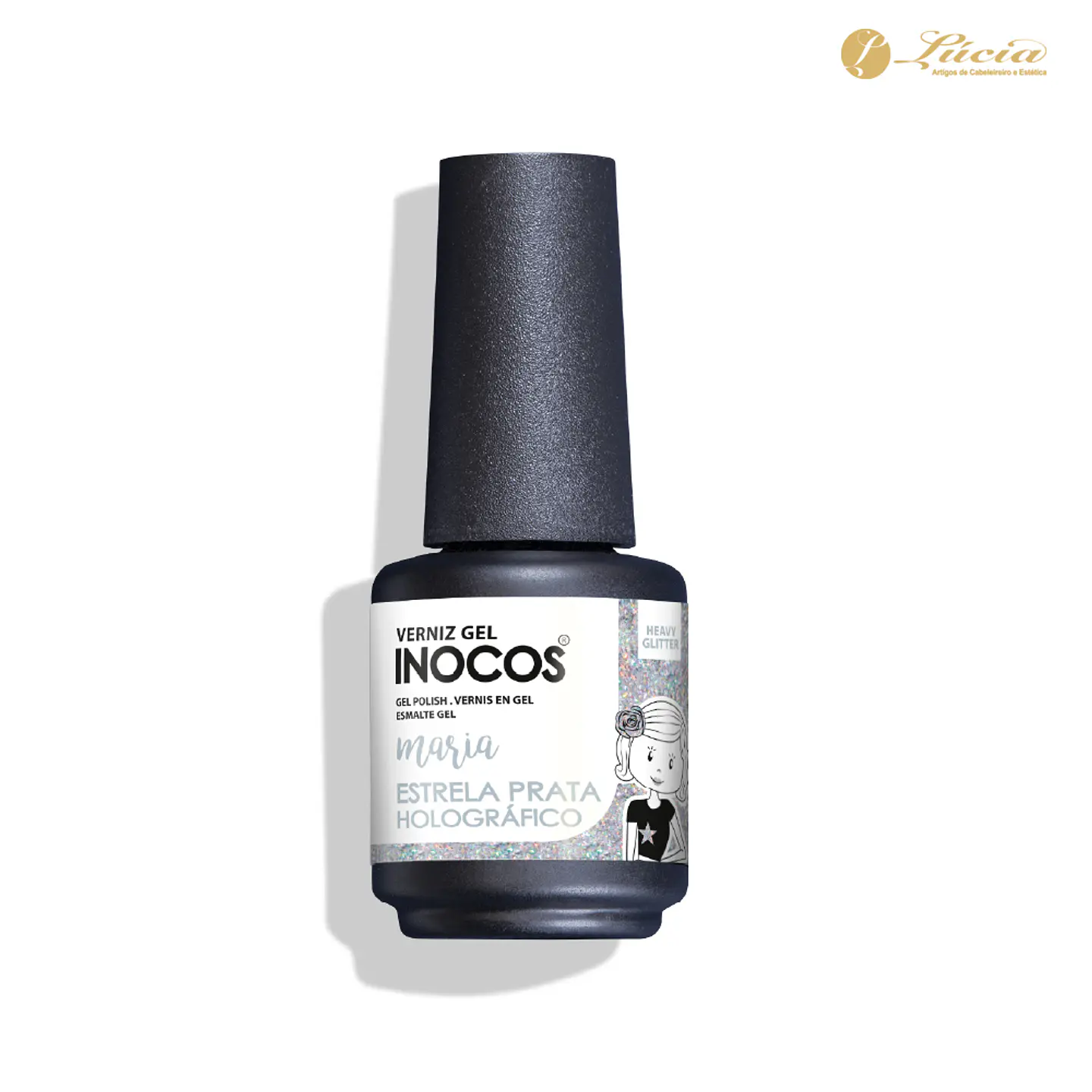Inocos Verniz Gel - Maria Estrela Prata Holográfica 1