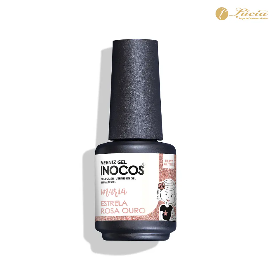 Inocos Verniz Gel - Maria Estrela Rosa Ouro 1