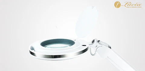 Lupa LED 5 Dioptrias com base circular