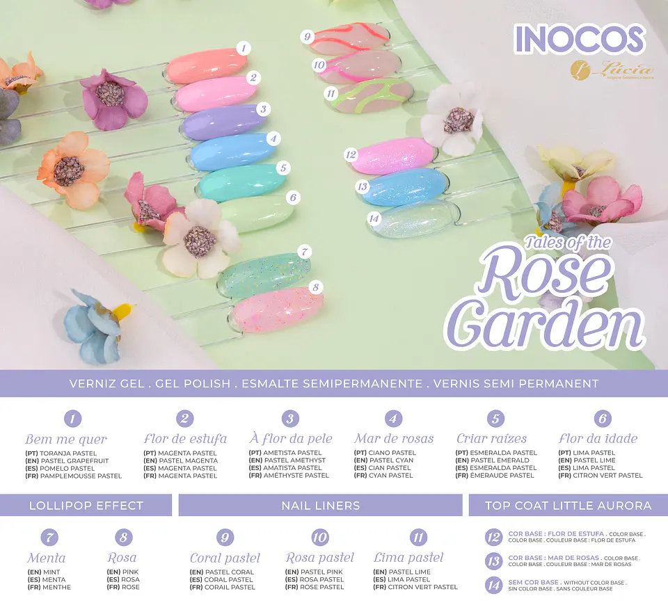 Coleção Inocos - 6 cores - Tales of the Rose Garden 2