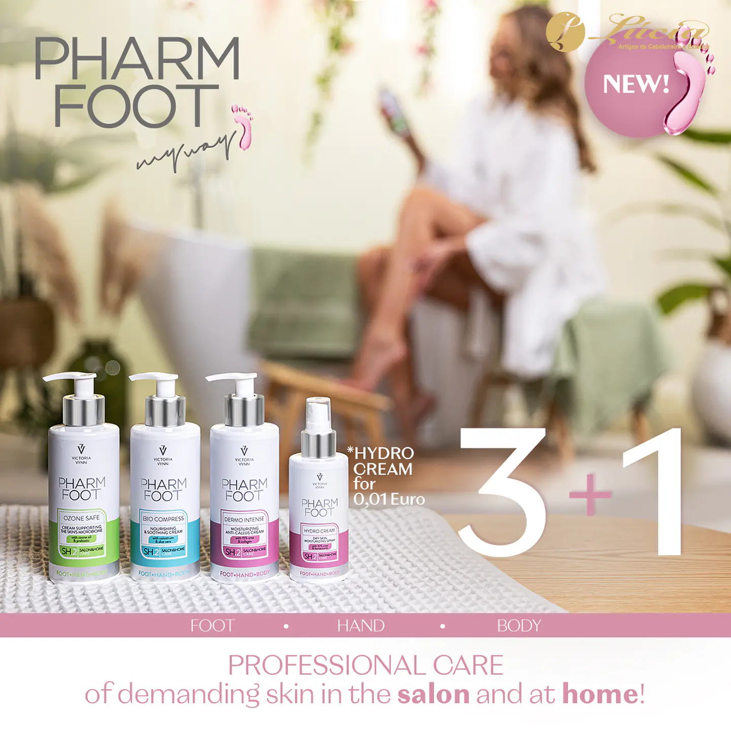 PROMO - 3 Cremes Pharm Foot + 1 Spray Hidratante OFERTA 1