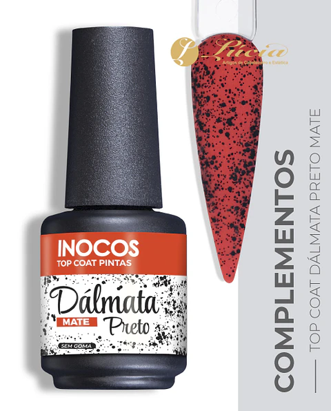 Inocos Top Coat Dálmata Preto Mate 15ml