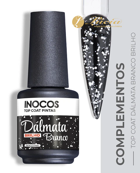 Inocos Top Coat Dálmata Branco Brilho 15ml