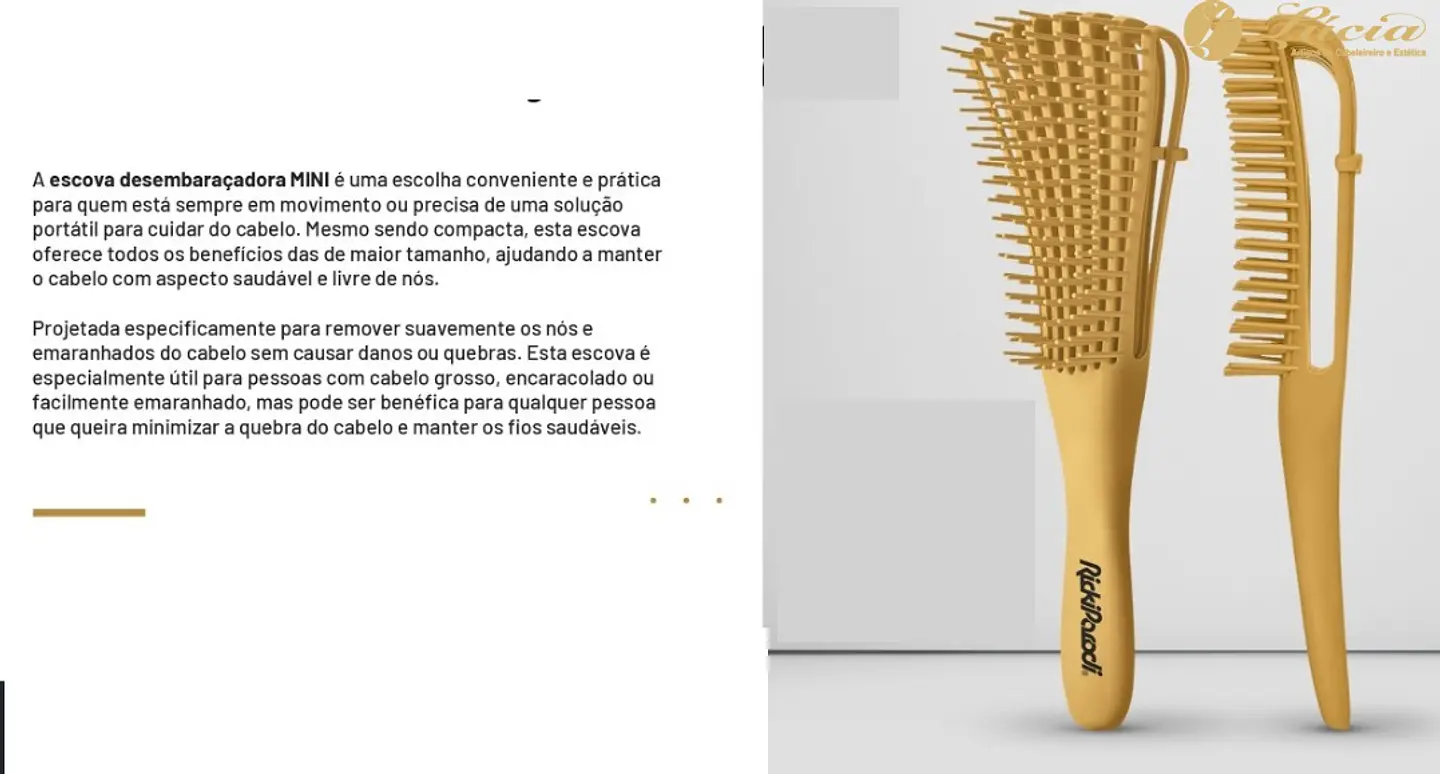 Escova Desembaraçadora Polvo Mini Ricki Parodi 1