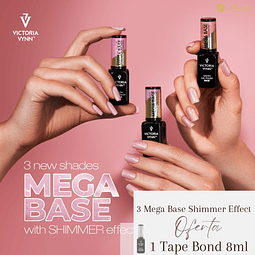 Victoria Vynn 3 Mega Base Shimmer Effect + 1 Tape bond 8ml OFERTA