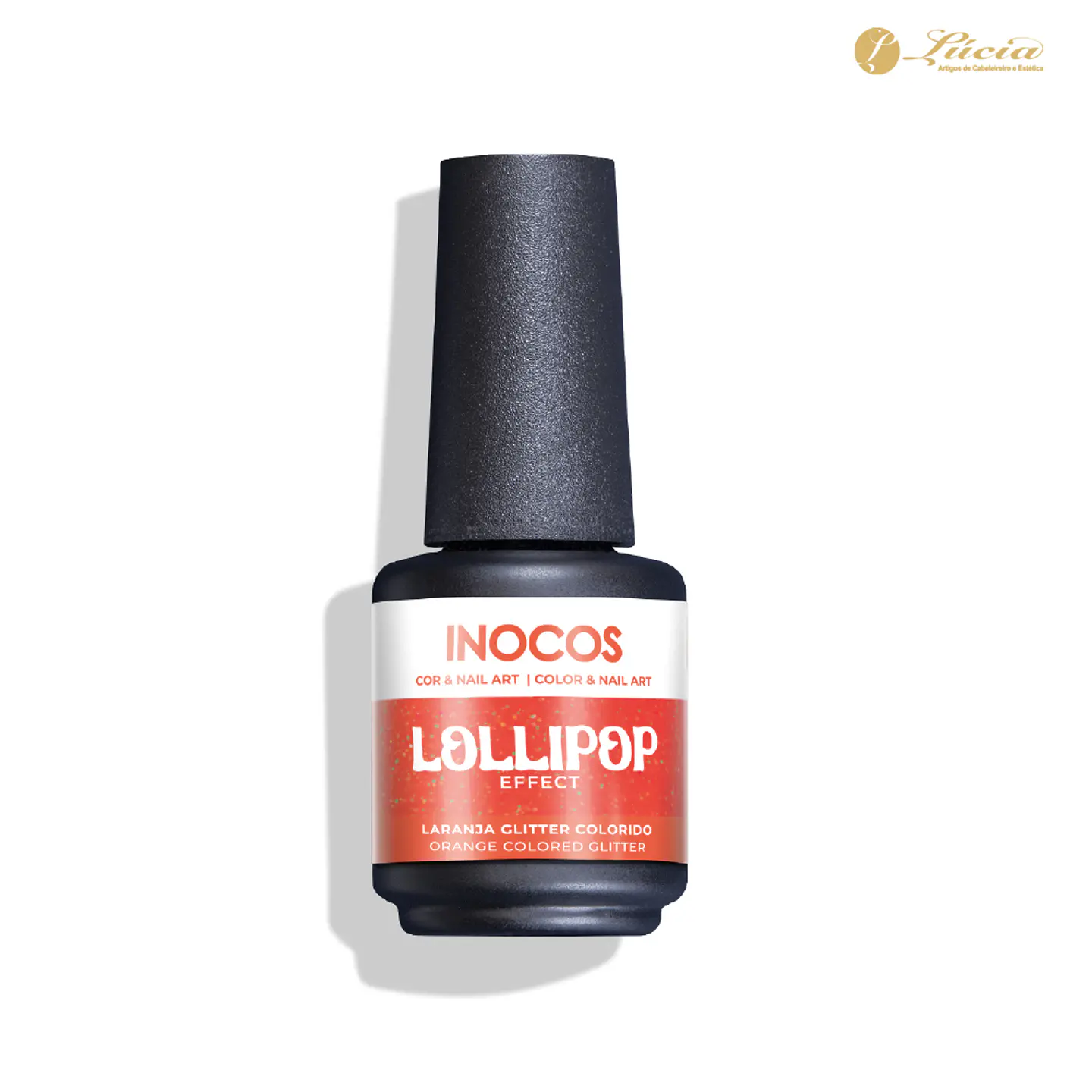 Inocos Lollipop Laranja Glitter 1