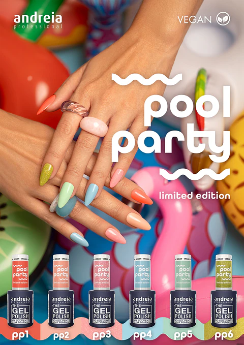 Coleção 6 cores verniz gel - Pool Party