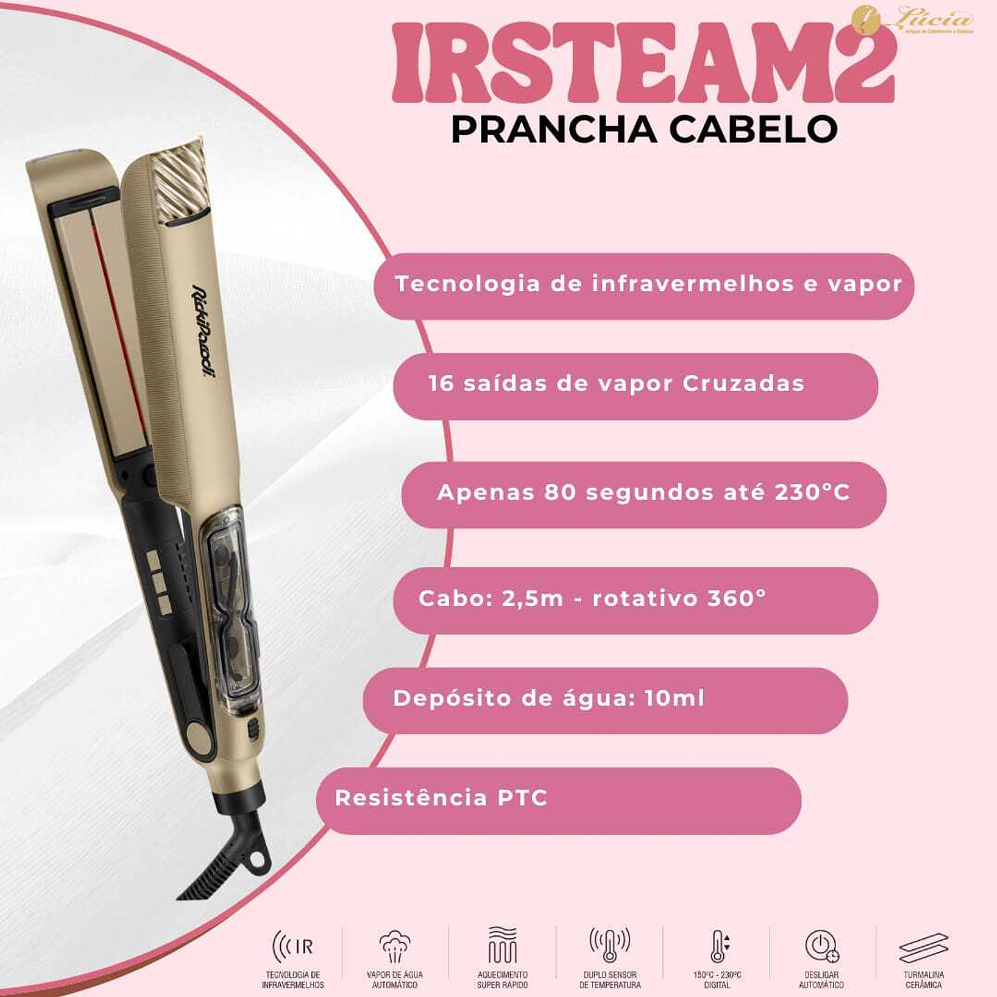 Prancha IRSTEAM 2 230ºC 2