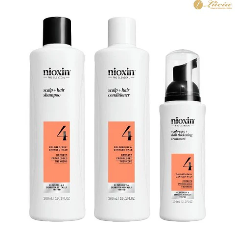 Nioxin - Kit Sistema 4 cabelo com coloração com perda de densidade avançada