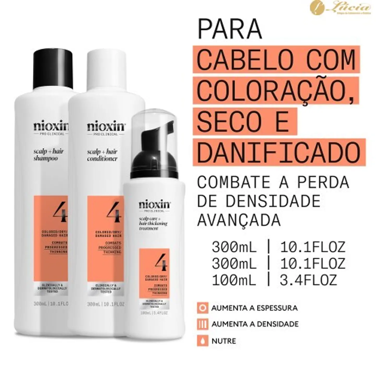 Nioxin - Kit Sistema 4 cabelo com coloração com perda de densidade avançada 3