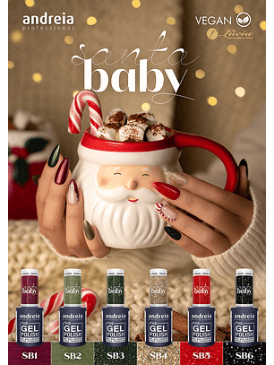 Andreia - Coleção Santa Baby - 6 cores verniz gel