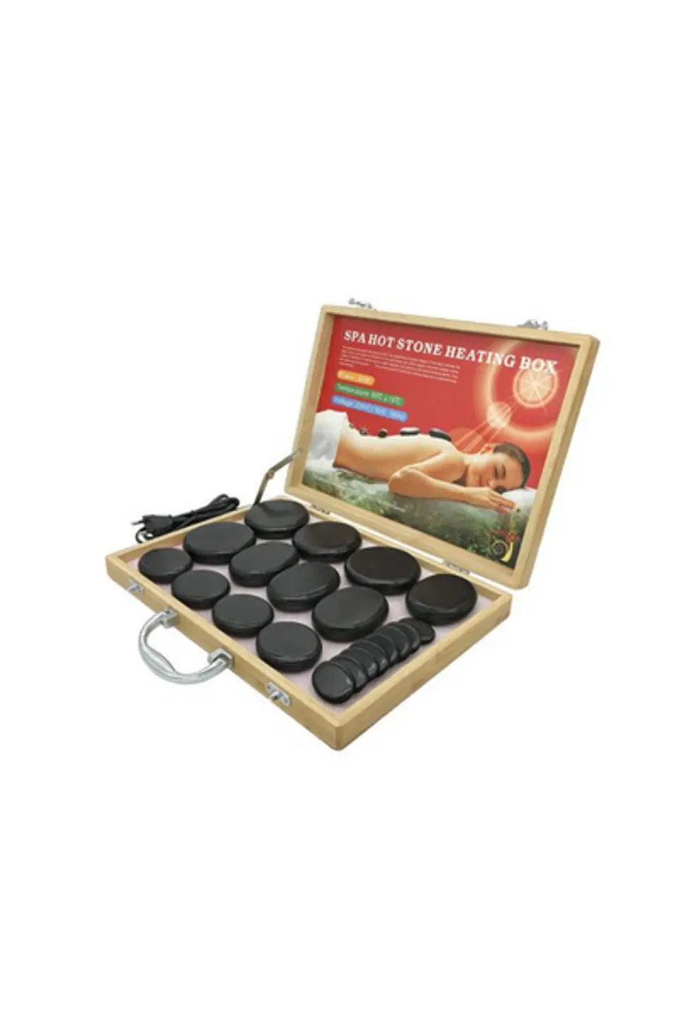 Kit 20 Pedras Quentes - caixa com aquecimento 1