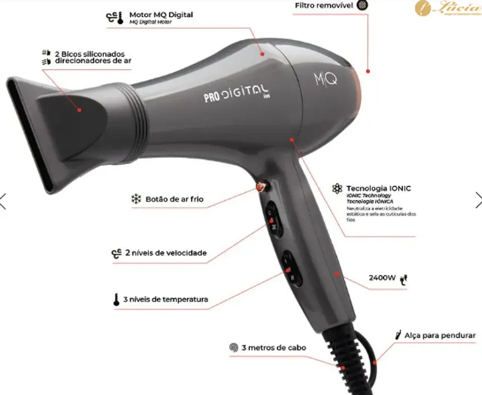 MQ Profissional - Secador Pro Digital 2600W 4