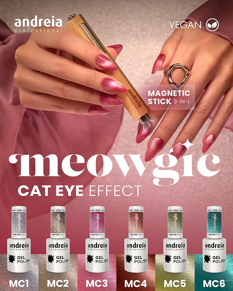 Coleção Andreia MEOWGIC 6 Cores V.GEL CAT EYE