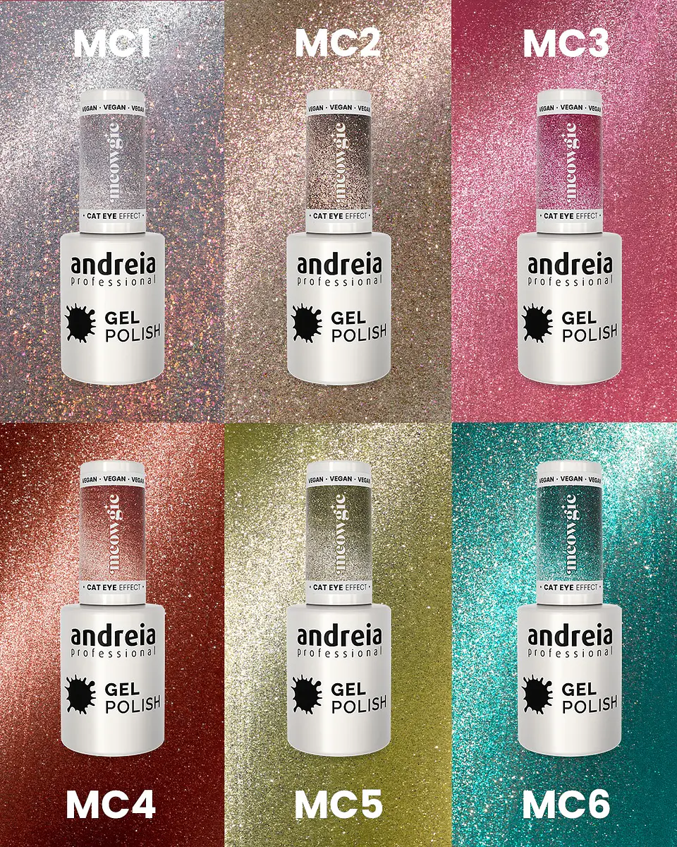 Coleção Andreia MEOWGIC 6 Cores V.GEL CAT EYE 2