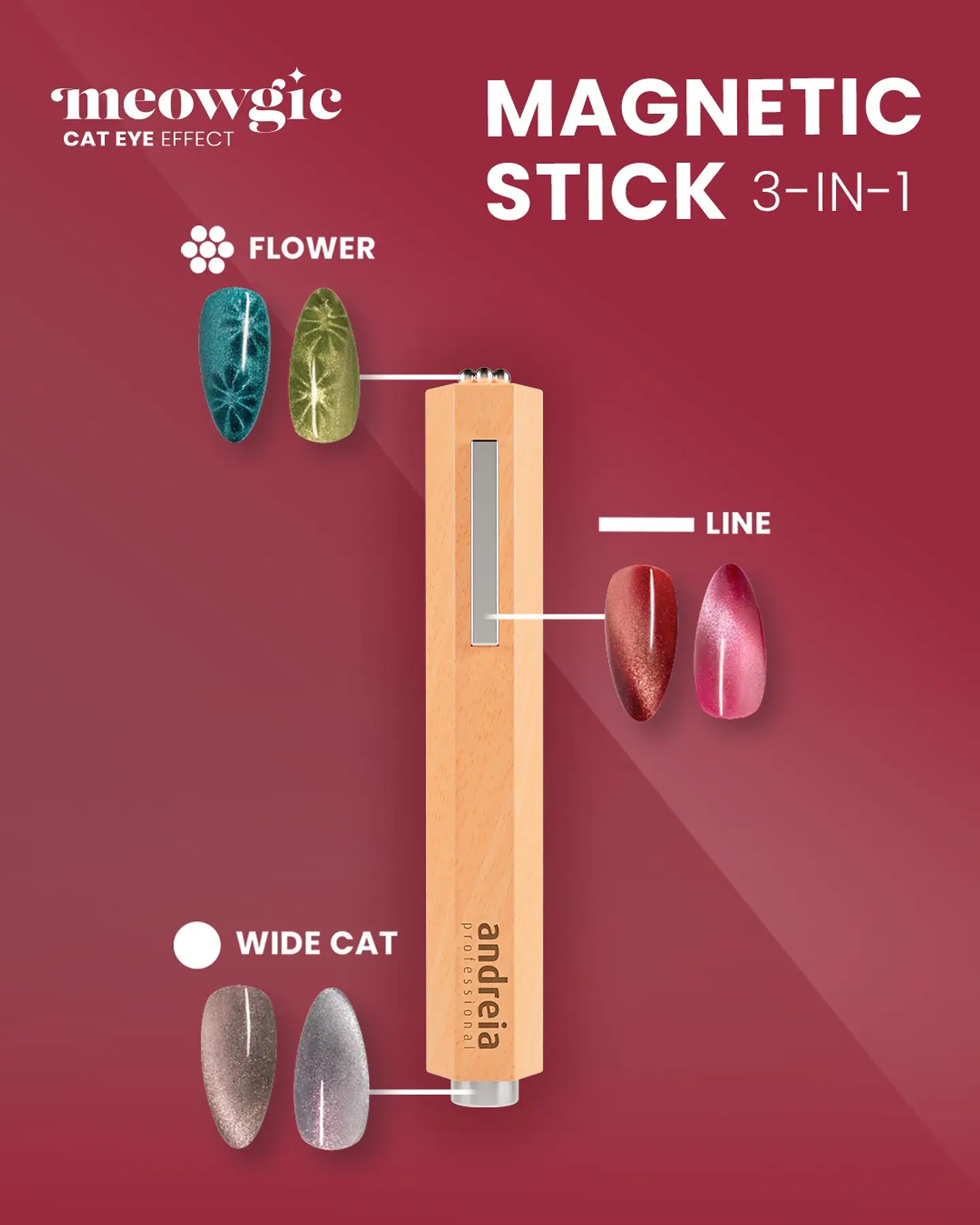 Coleção Andreia MEOWGIC 6 Cores V.GEL CAT EYE 4