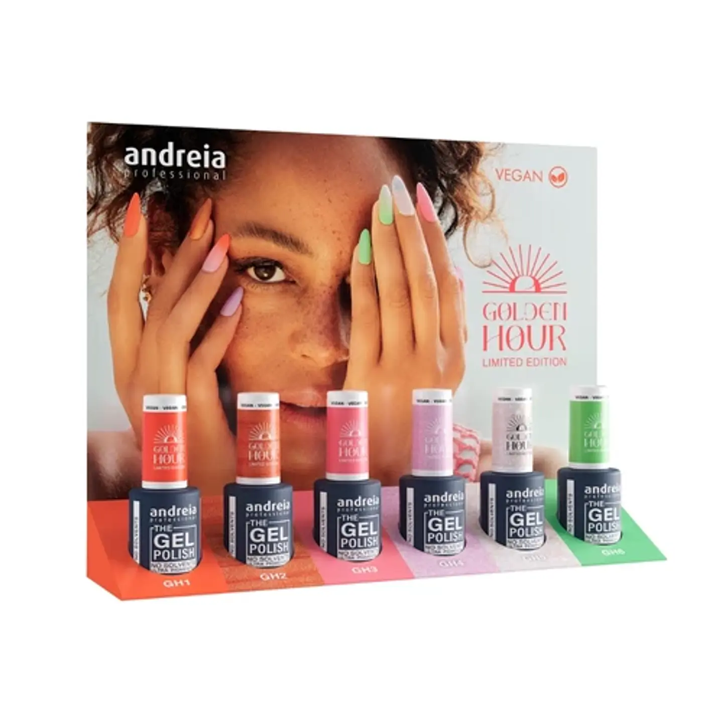 Andreia - Coleção Golden Hour - 6 cores v.gel OFERTA mini expositor 4