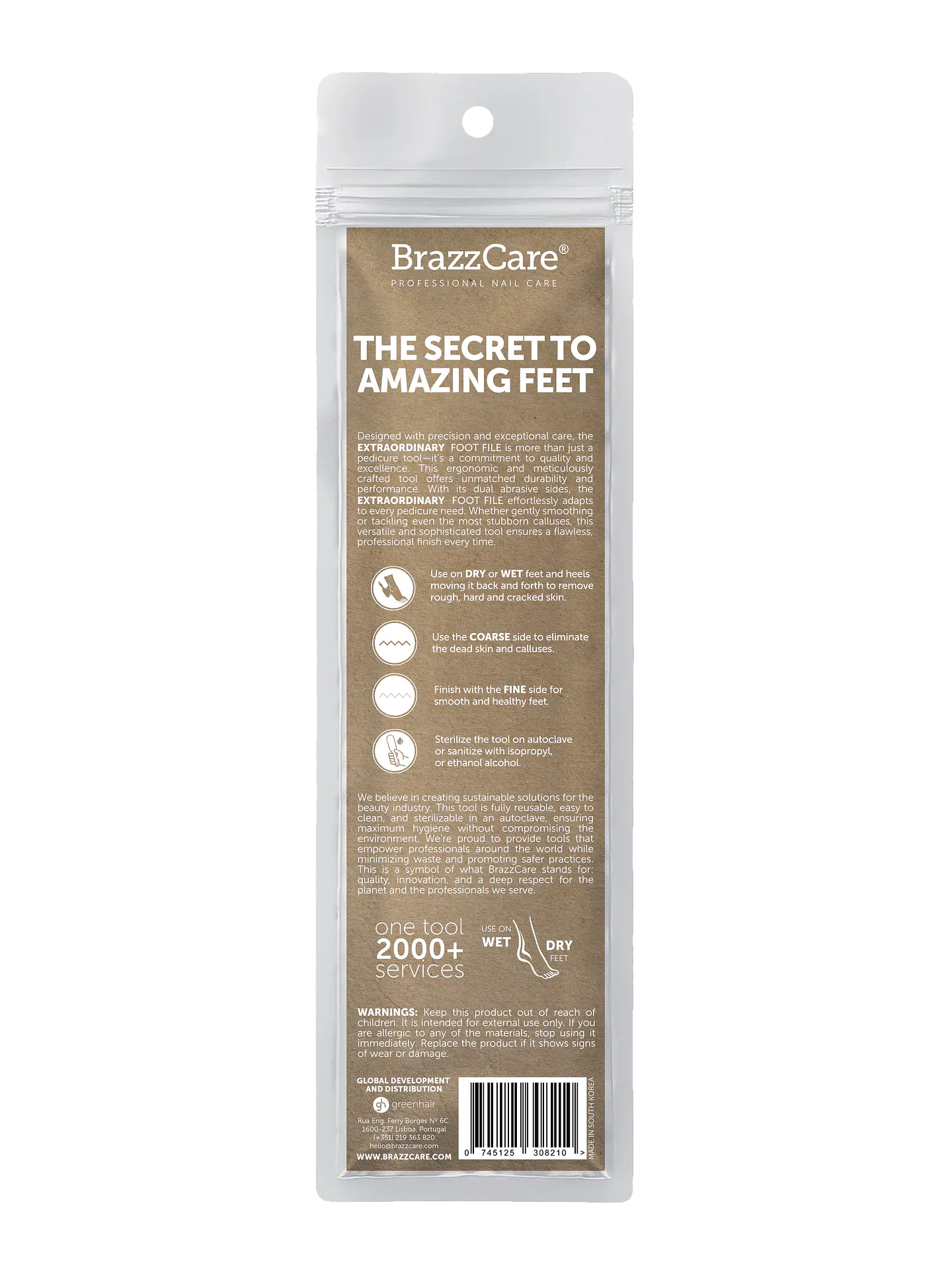 Lixa para pés Brazzcare 4