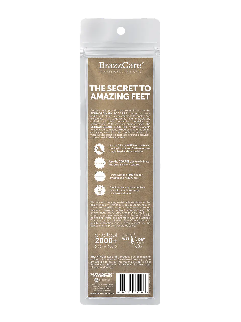 Lixa para pés Brazzcare 4