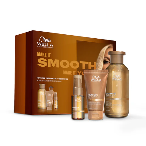 Coffret Wella 2025 - Utimate Smooth (Shampoo + Óleo + Máscara OFERTA)