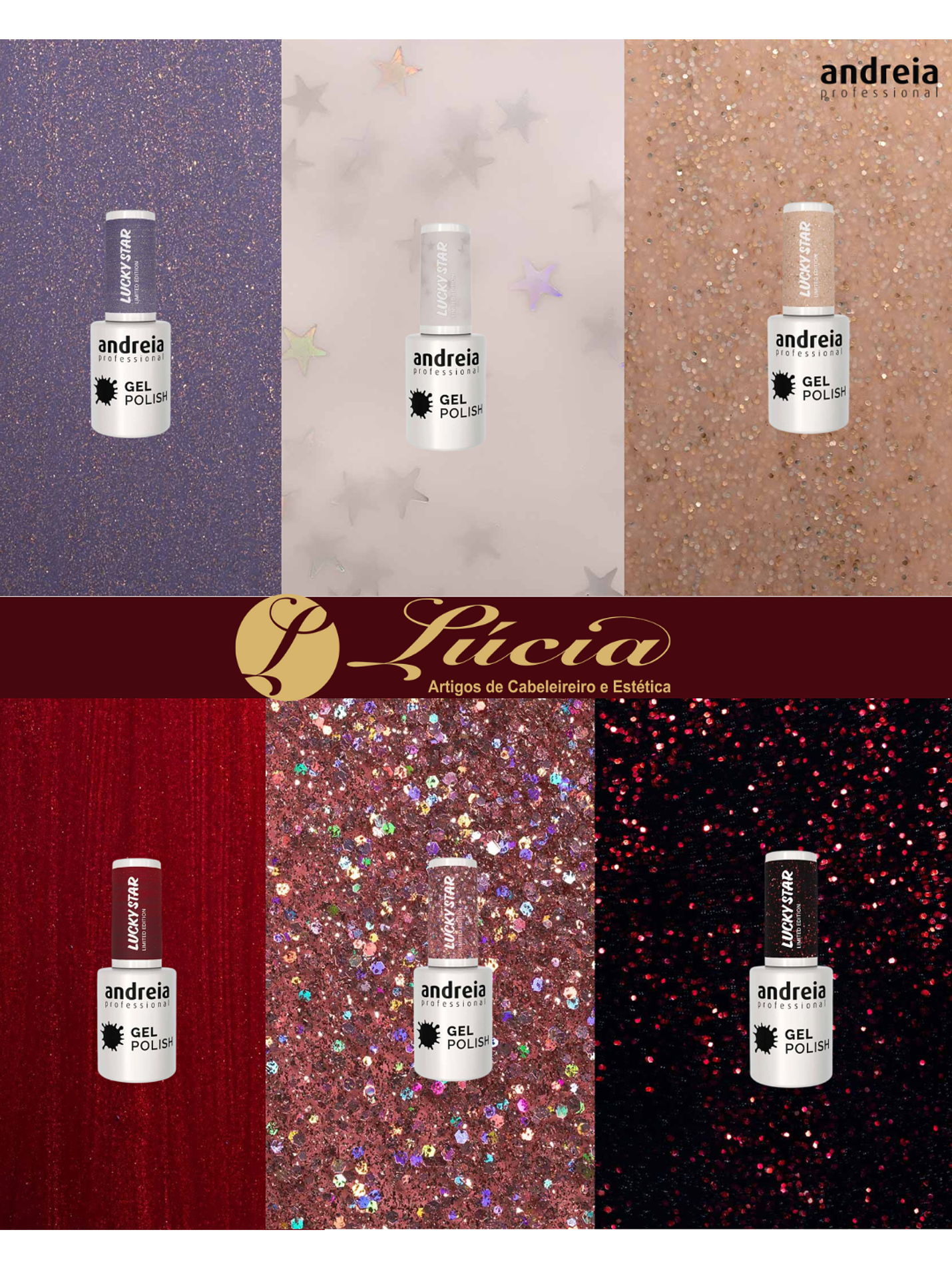 Andreia Professional - Coleção LUCKY STAR - 6 Cores v.gel 3