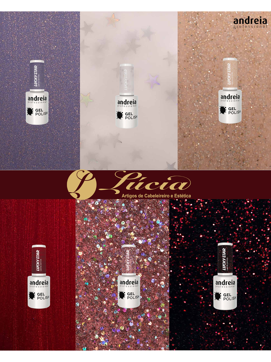 Andreia Professional - Coleção LUCKY STAR - 6 Cores v.gel 3