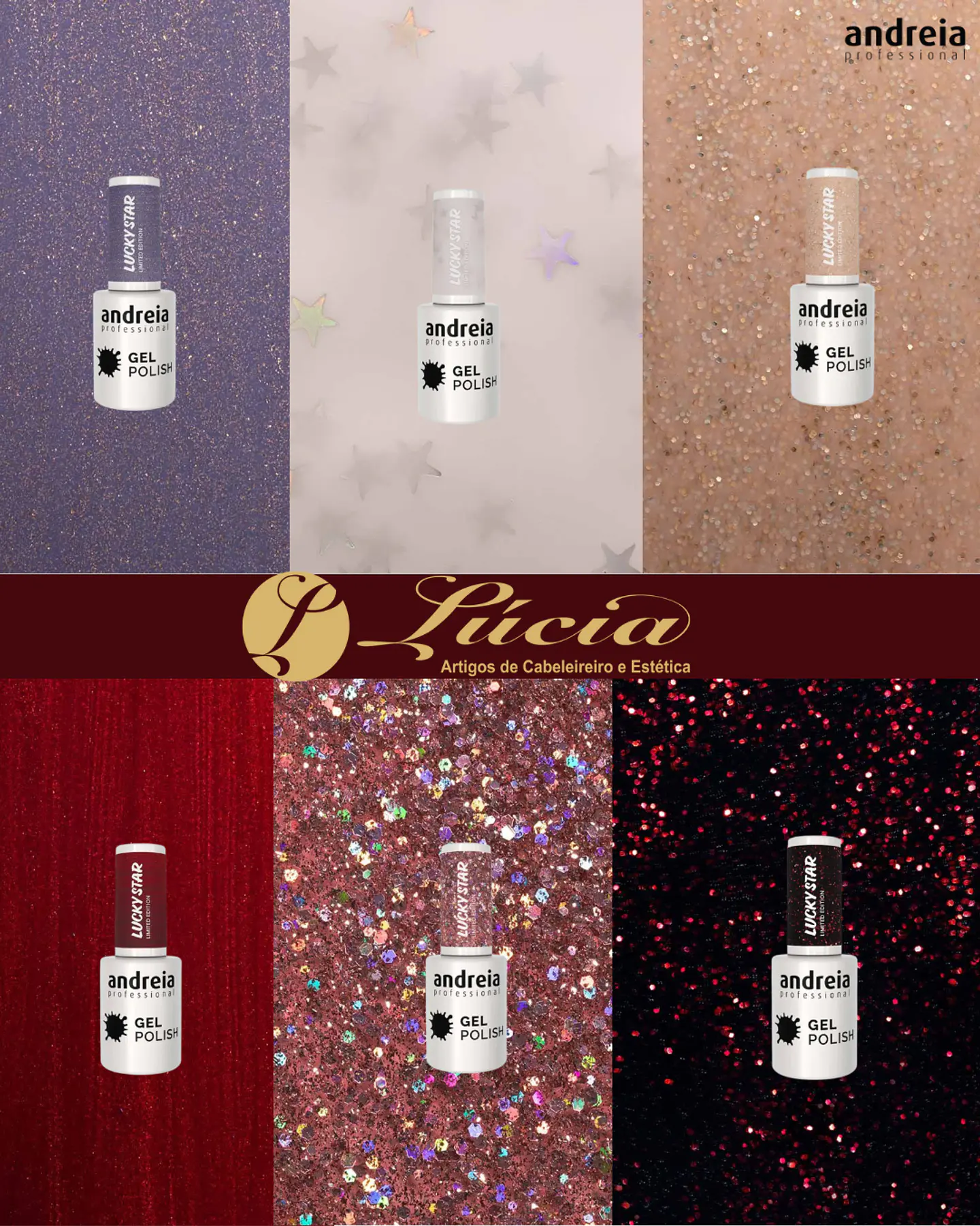 Andreia Professional - Coleção LUCKY STAR - 6 Cores v.gel 3