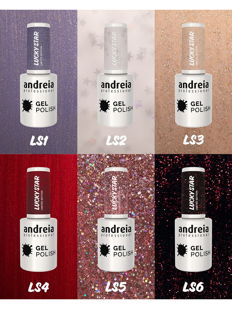 Andreia Professional - Coleção LUCKY STAR - 6 Cores v.gel 10